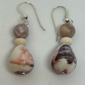 Jay King Desert Rose Trading DTR 925 and rose/lavender/plum stone earrings